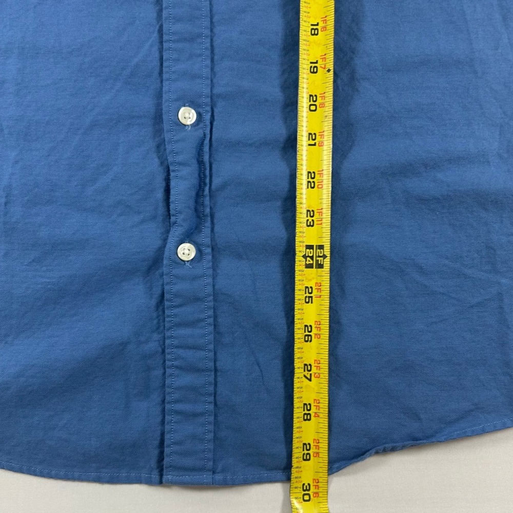 Charles Tyrwhitt Button Down Shirt Mens Medium Blue Slim Fit Short Sleeve Cotton - Picture 7 of 8